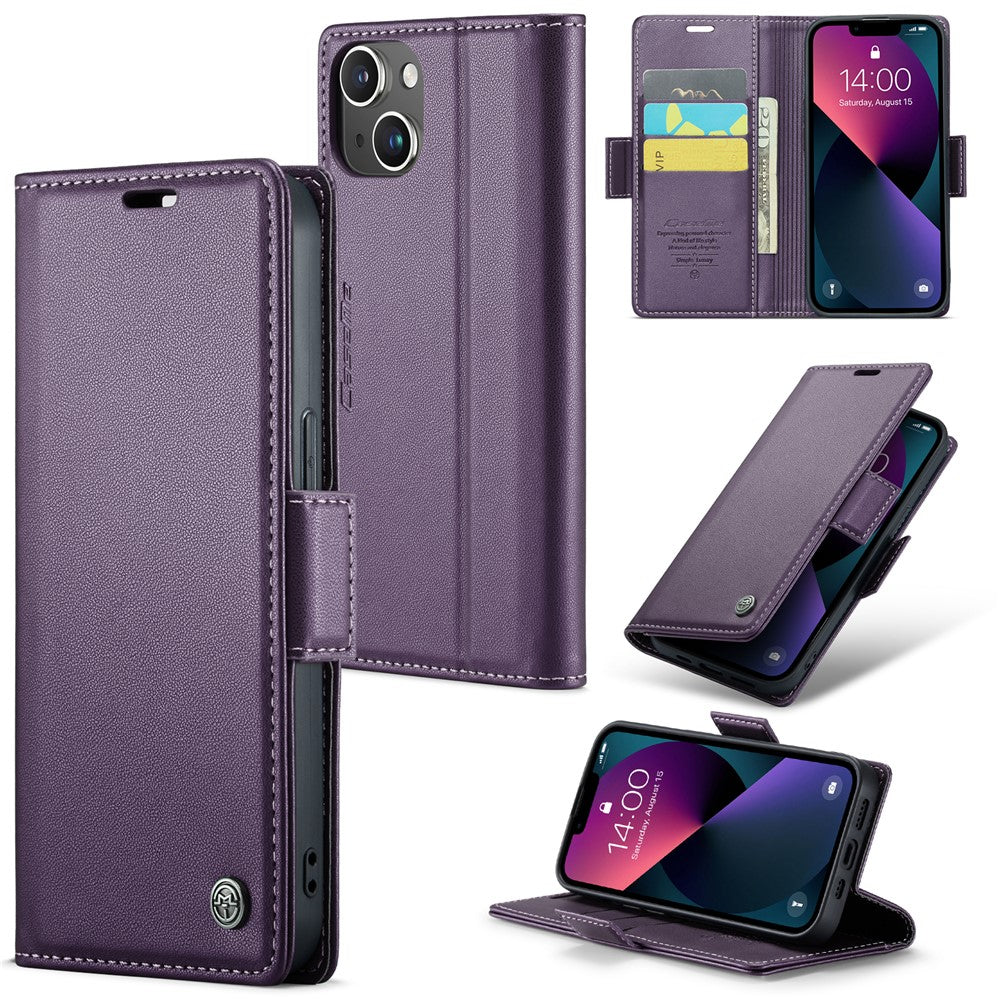 iPhone 15 Glänzende Wallet-Hülle – RFID-Schutz & Ständer
