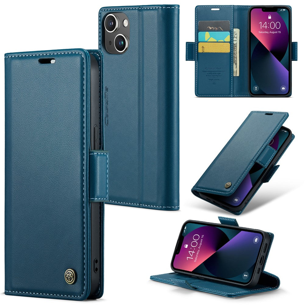 iPhone 15 Glänzende Wallet-Hülle – RFID-Schutz & Ständer