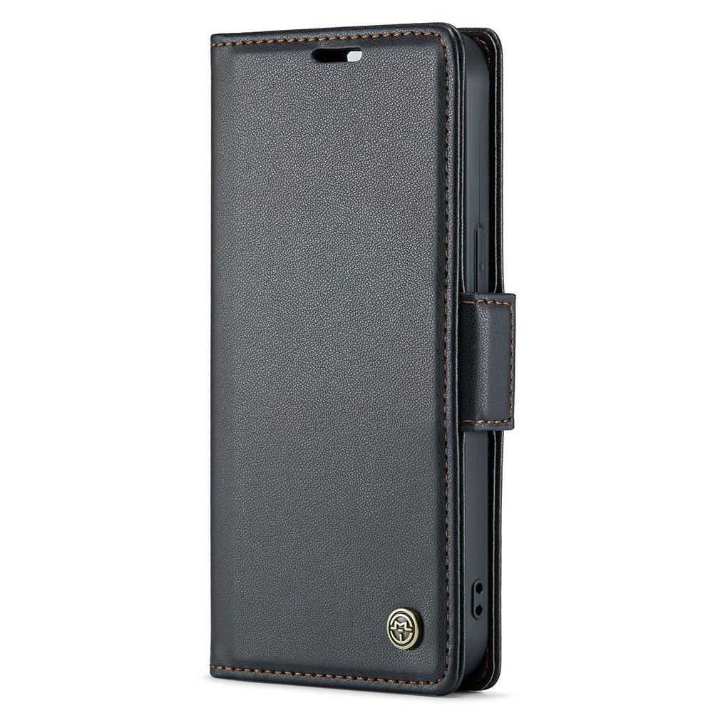 iPhone 15 Plus Glänzende Wallet-Hülle – RFID-Schutz & Ständer