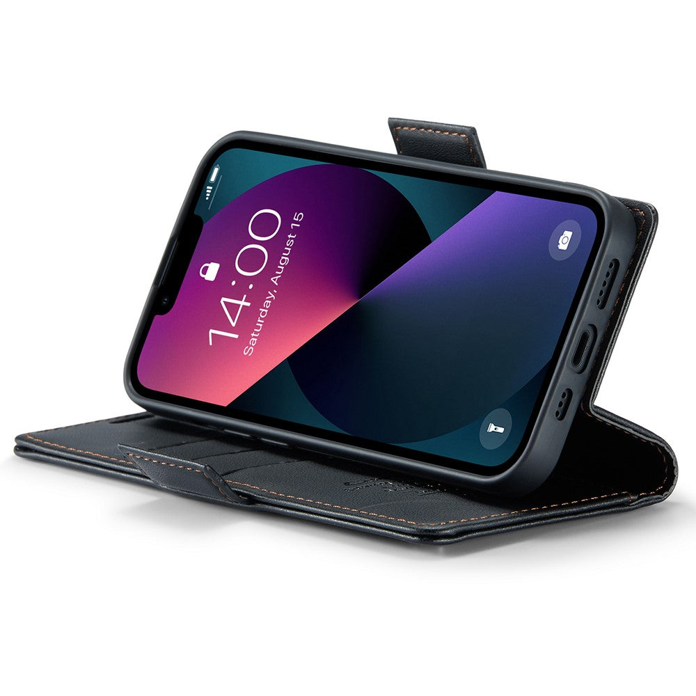 iPhone 15 Plus Glänzende Wallet-Hülle – RFID-Schutz & Ständer
