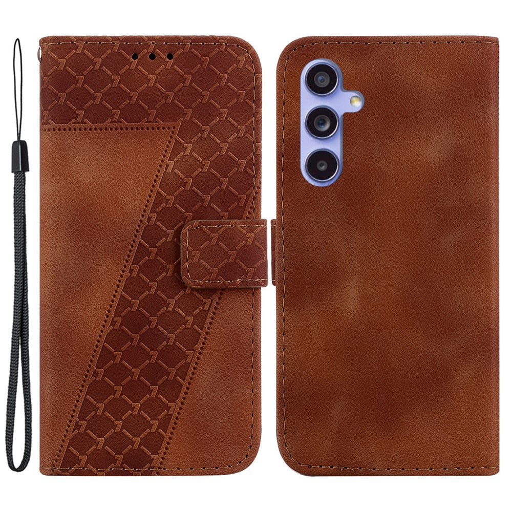Galaxy S23 FE Leder-Wallet-Hülle – Mit Prägung & Ständer