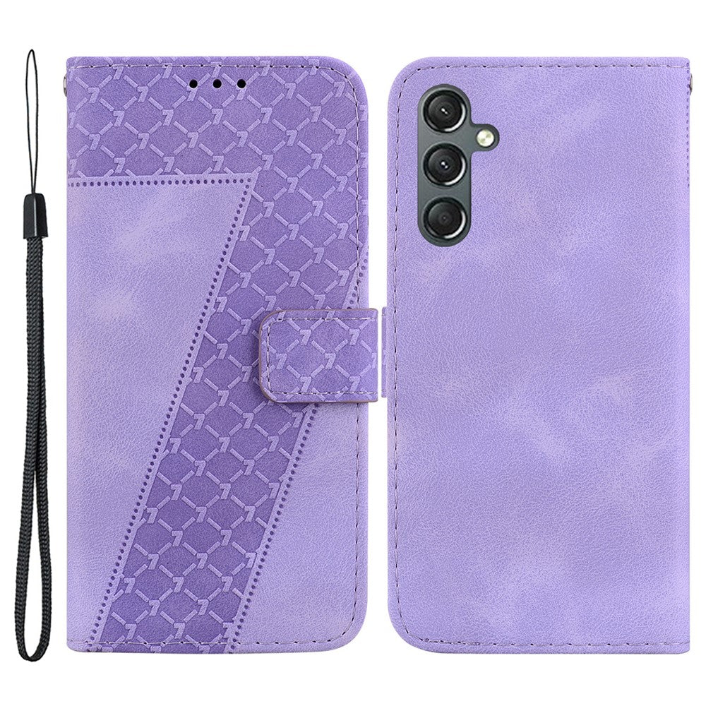 Galaxy A25 5G Leder-Wallet-Hülle – Mit Prägung & Ständer