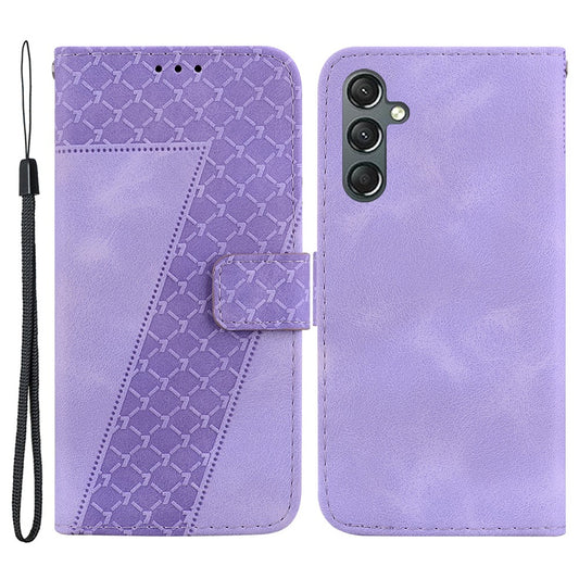 Galaxy A25 5G Leder-Wallet-Hülle – Mit Prägung & Ständer