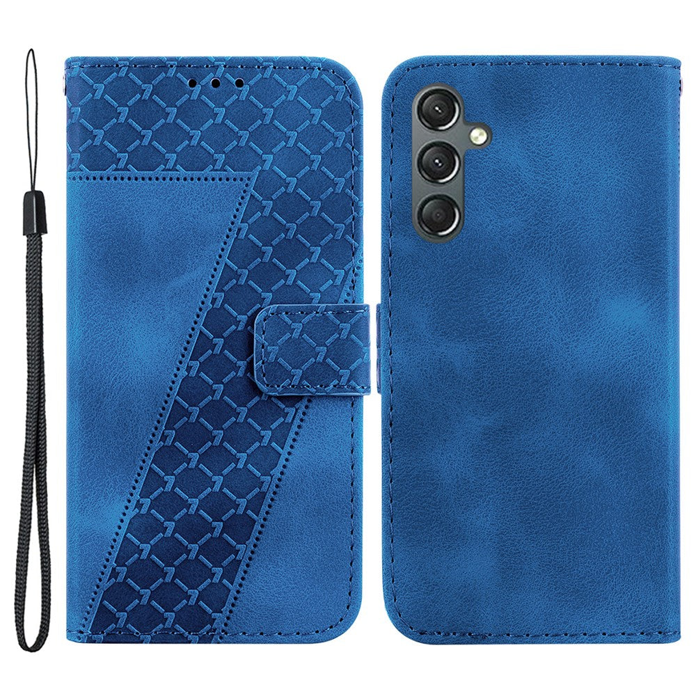 Galaxy A25 5G Leder-Wallet-Hülle – Mit Prägung & Ständer