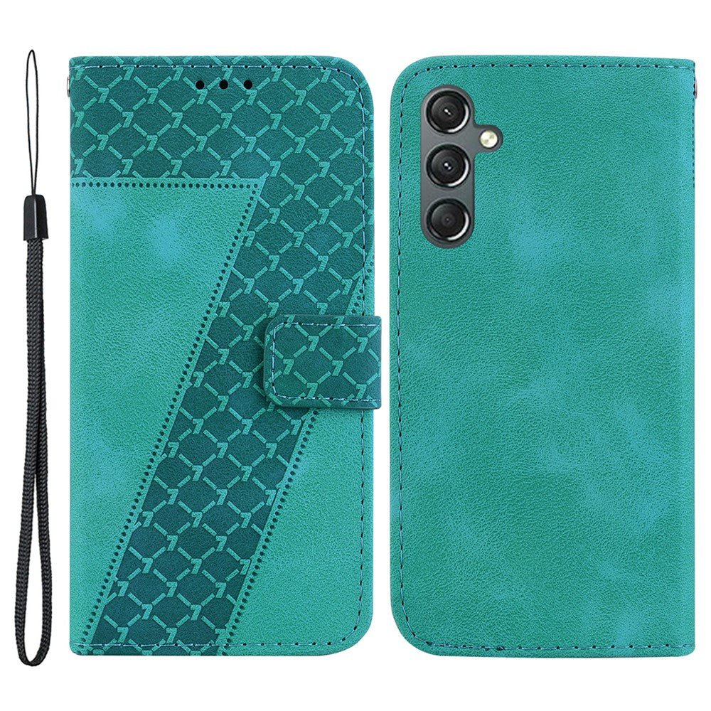 Galaxy A25 5G Leder-Wallet-Hülle – Mit Prägung & Ständer