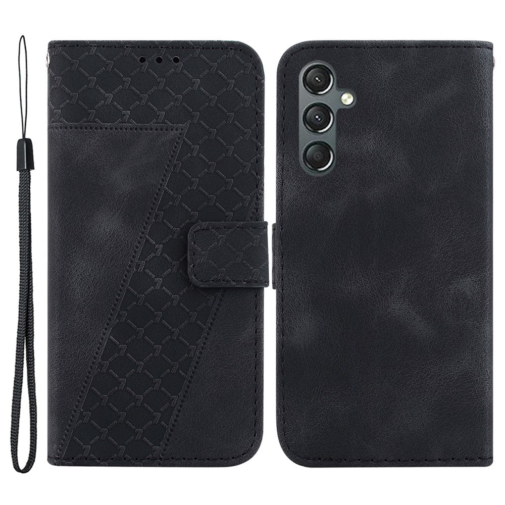 Galaxy A25 5G Leder-Wallet-Hülle – Mit Prägung & Ständer