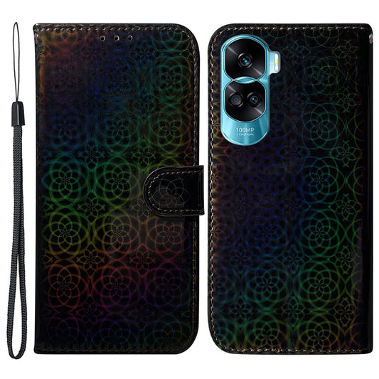 Honor X50i 5G / Honor 90 Lite 5G Wallet-Handyhülle – X50i 5G Dazzling Flower Pattern Handy PU Leder Standfunktion