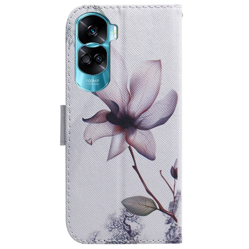 PU Leather Phone Case for Honor 90 Lite 5G / X50i 5G , Pattern Printing Stand Protective Wallet Cover