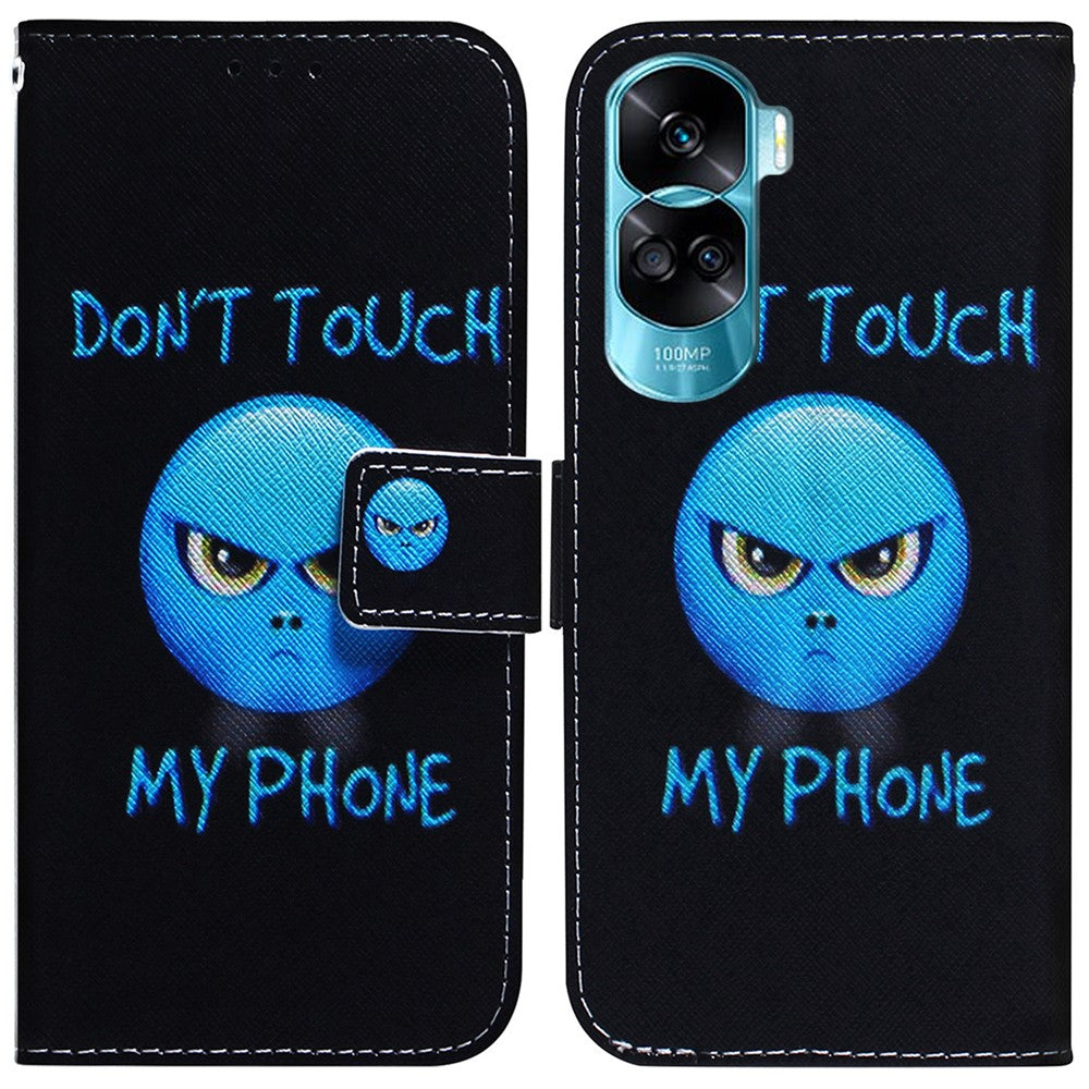 PU Leather Phone Case for Honor 90 Lite 5G / X50i 5G , Pattern Printing Stand Protective Wallet Cover