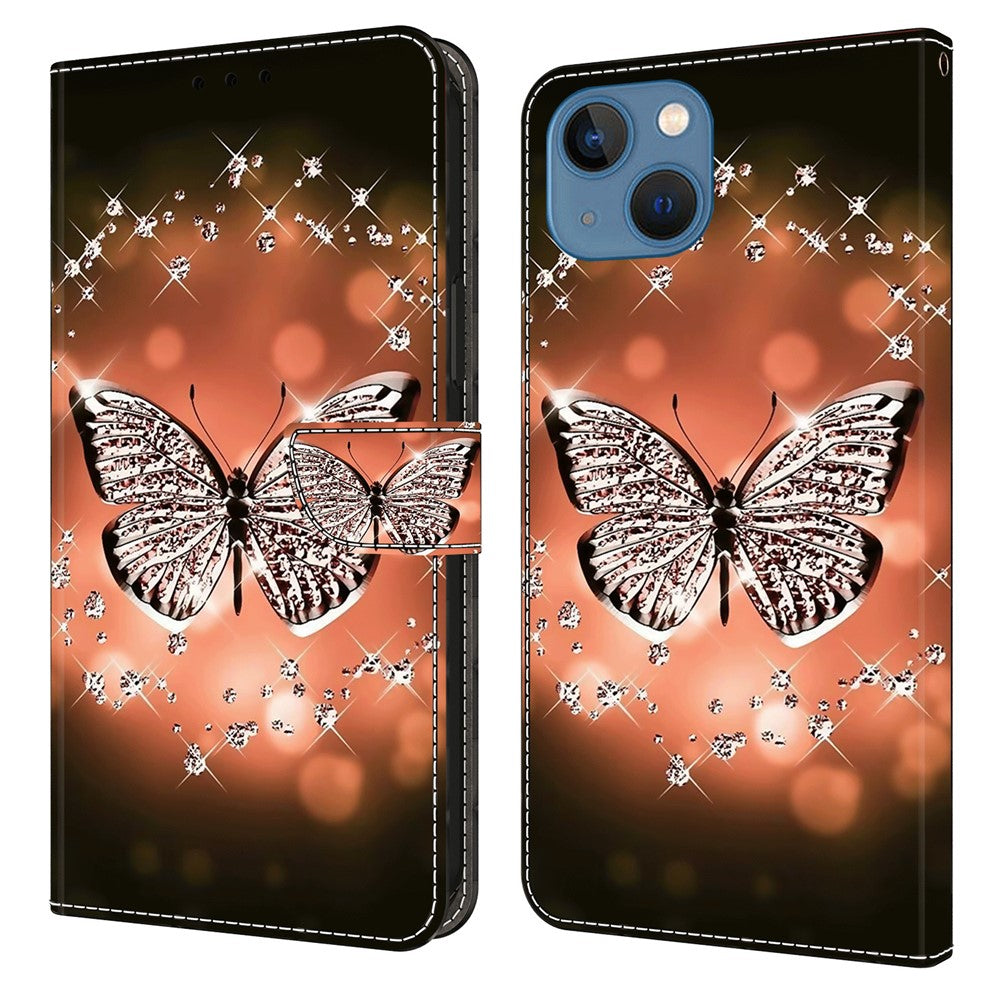 iPhone 15 Wallet-Hülle – Mit 3D-Muster, Kartenfächer & Ständer