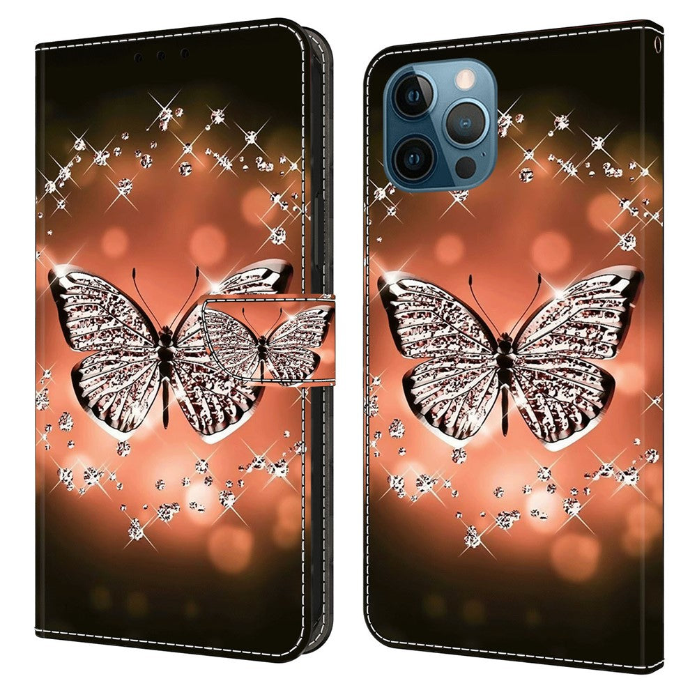 iPhone 15 Pro Wallet-Hülle – Mit 3D-Muster, Kartenfächer & Ständer