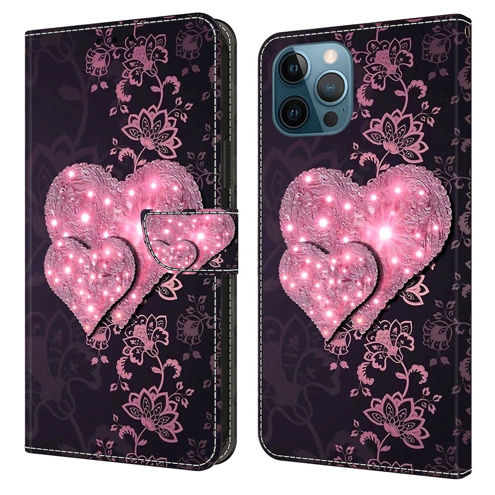 iPhone 15 Pro Wallet-Hülle – Mit 3D-Muster, Kartenfächer & Ständer