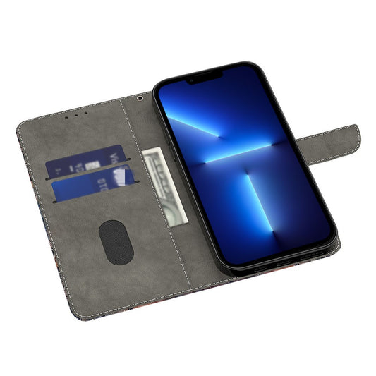 iPhone 15 Pro Max Wallet-Hülle – Mit 3D-Muster, Kartenfächer & Ständer