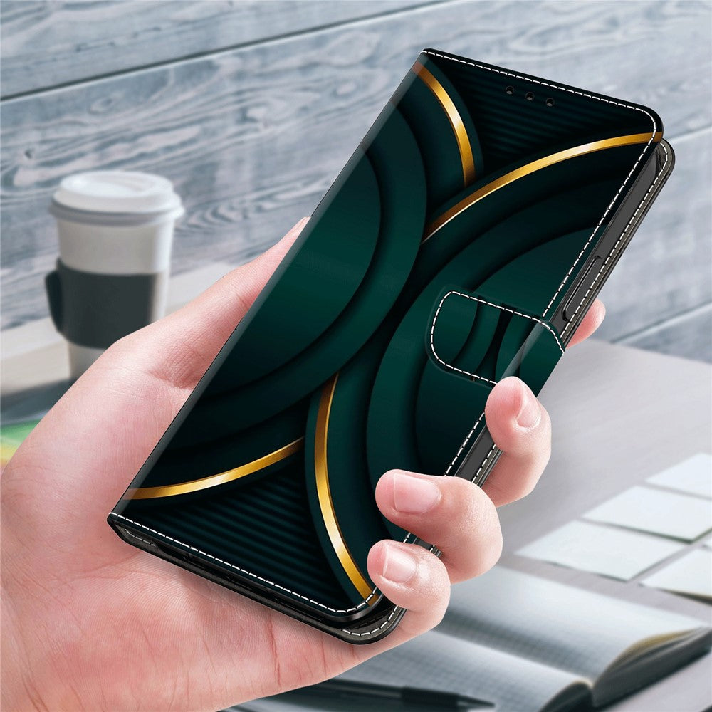 iPhone 15 Pro Max Wallet-Hülle – Mit 3D-Muster, Kartenfächer & Ständer