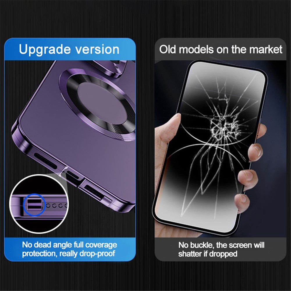 iPhone 14 Pro Magnet-Hülle – Transparent – Aluminium & Glas