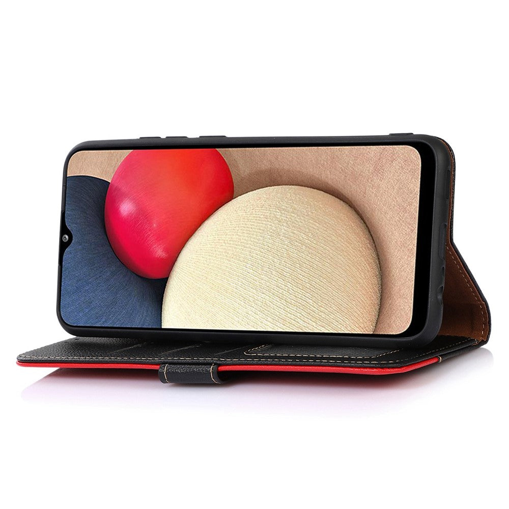 KHAZNEH For Nothing Phone (2) Anti-Scratch Phone Shell Litchi Texture Wallet Stand RFID Blocking PU Leather Case