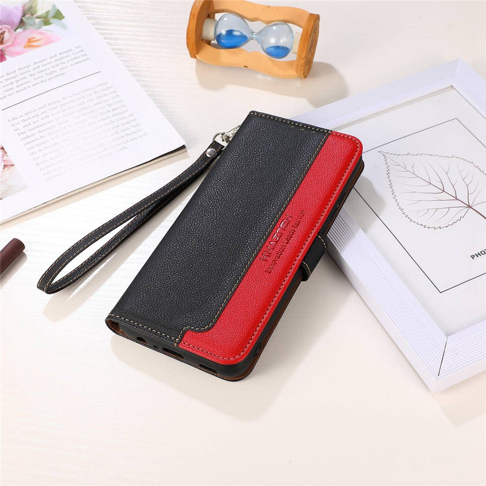 KHAZNEH For Nothing Phone (2) Anti-Scratch Phone Shell Litchi Texture Wallet Stand RFID Blocking PU Leather Case