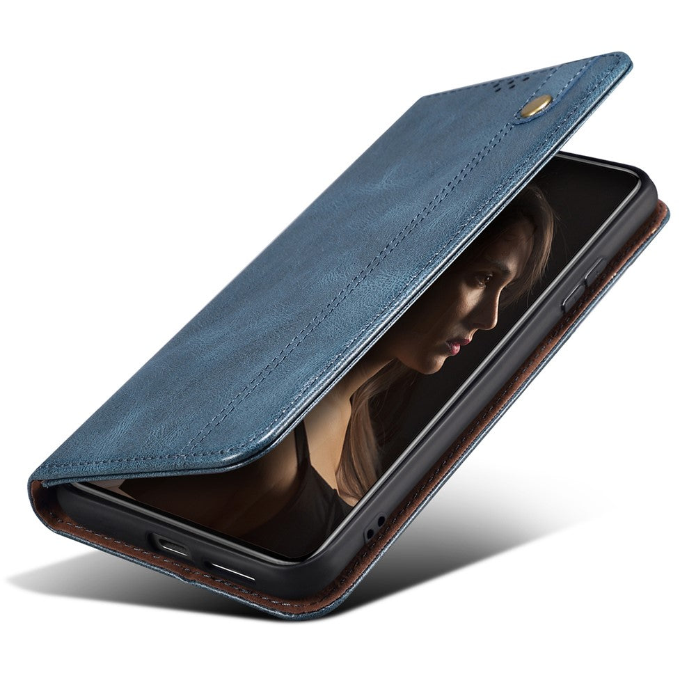 PU Leather Case for Nothing Phone (2) , Anti-Scratch Waxy Crazy Horse Texture Wallet Stand Phone Cover
