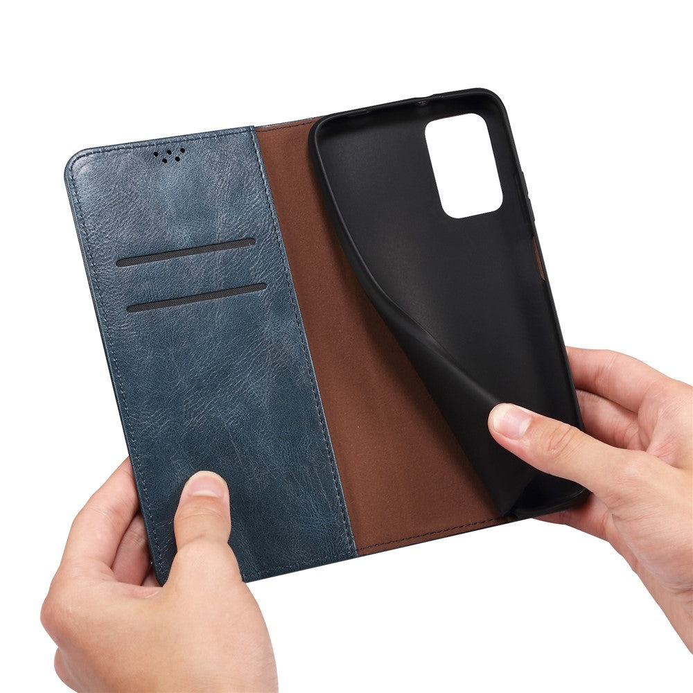 PU Leather Case for Nothing Phone (2) , Anti-Scratch Waxy Crazy Horse Texture Wallet Stand Phone Cover