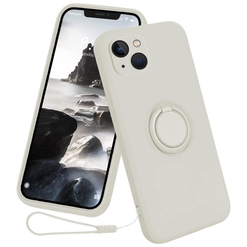 iPhone 15 Silikonhülle – Leicht & Mit Schwenkring-Ständer