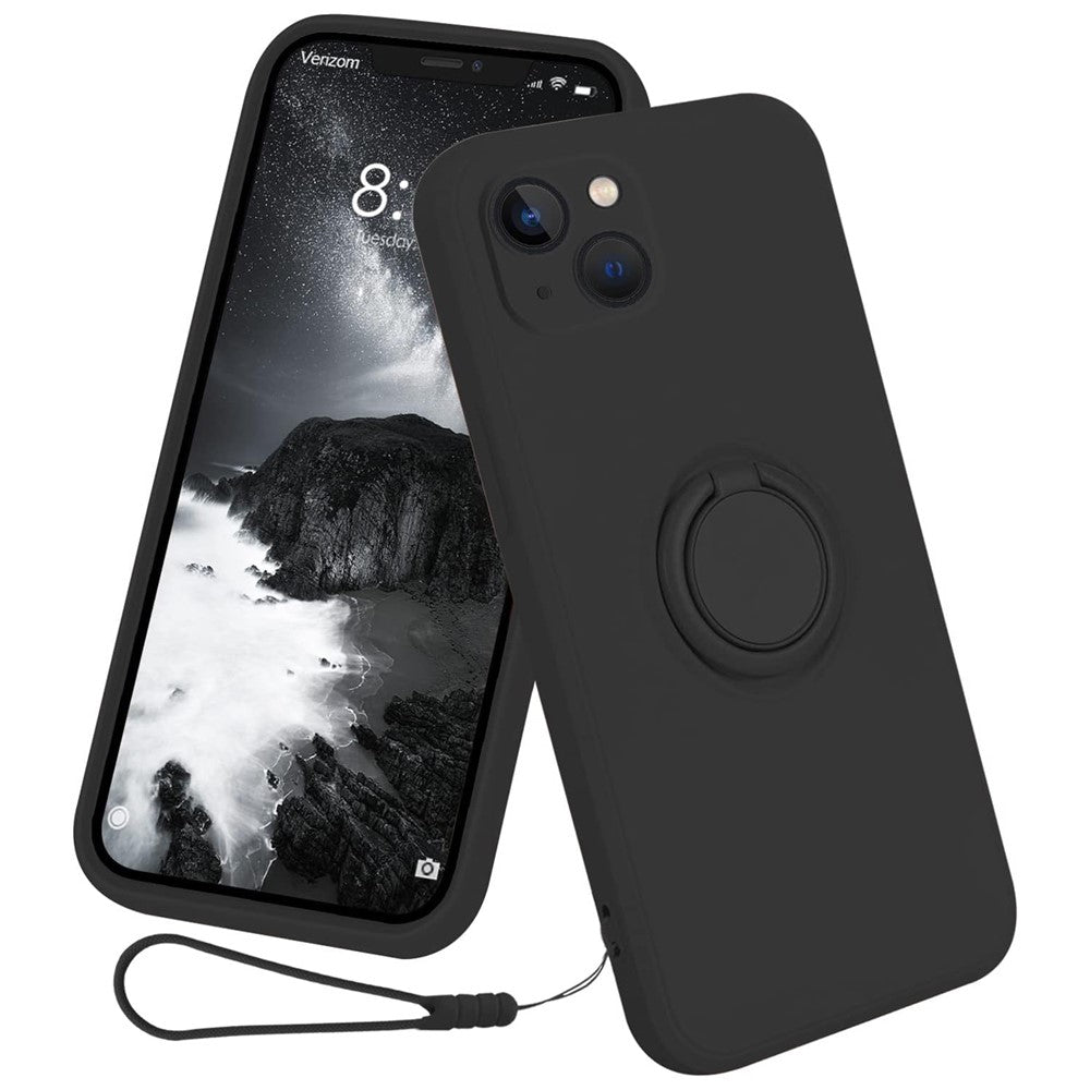 iPhone 15 Silikonhülle – Leicht & Mit Schwenkring-Ständer