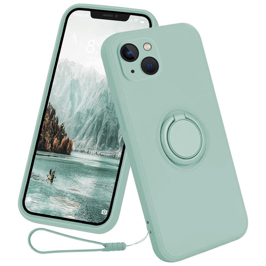 iPhone 15 Plus Silikonhülle – Leicht & Mit Schwenkring-Ständer