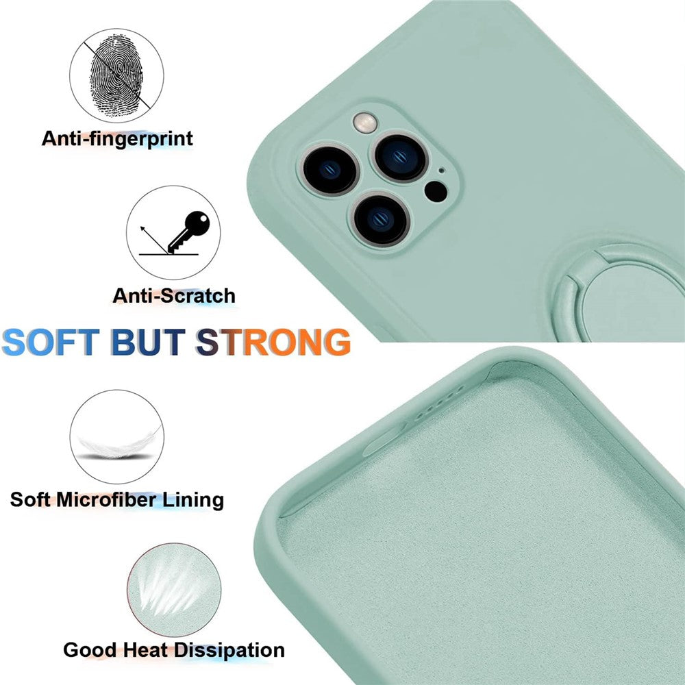 iPhone 15 Pro Silikonhülle – Leicht & Mit Schwenkring-Ständer