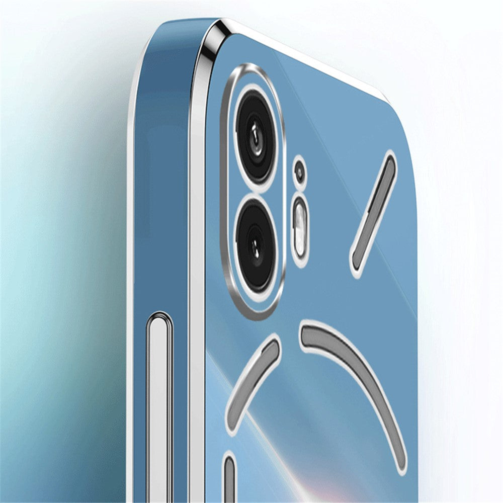 XINLI For Nothing Phone (2) Electroplated Gold Edge Anti-scratch Phone Case TPU Protection Cover