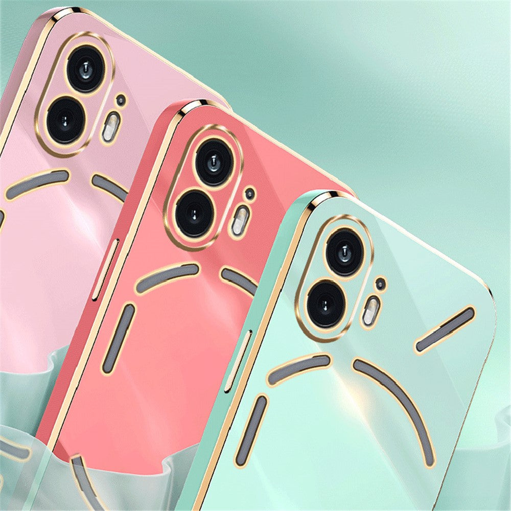 Nothing Phone (2) Handyhülle – Galvanisierte TPU-Rückseite, kratzfest, mit Ringständer