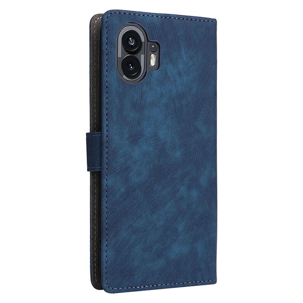 For Nothing Phone (2) Anti-drop Phone Case RFID Blocking Leather Wallet Stand Cover with Strap