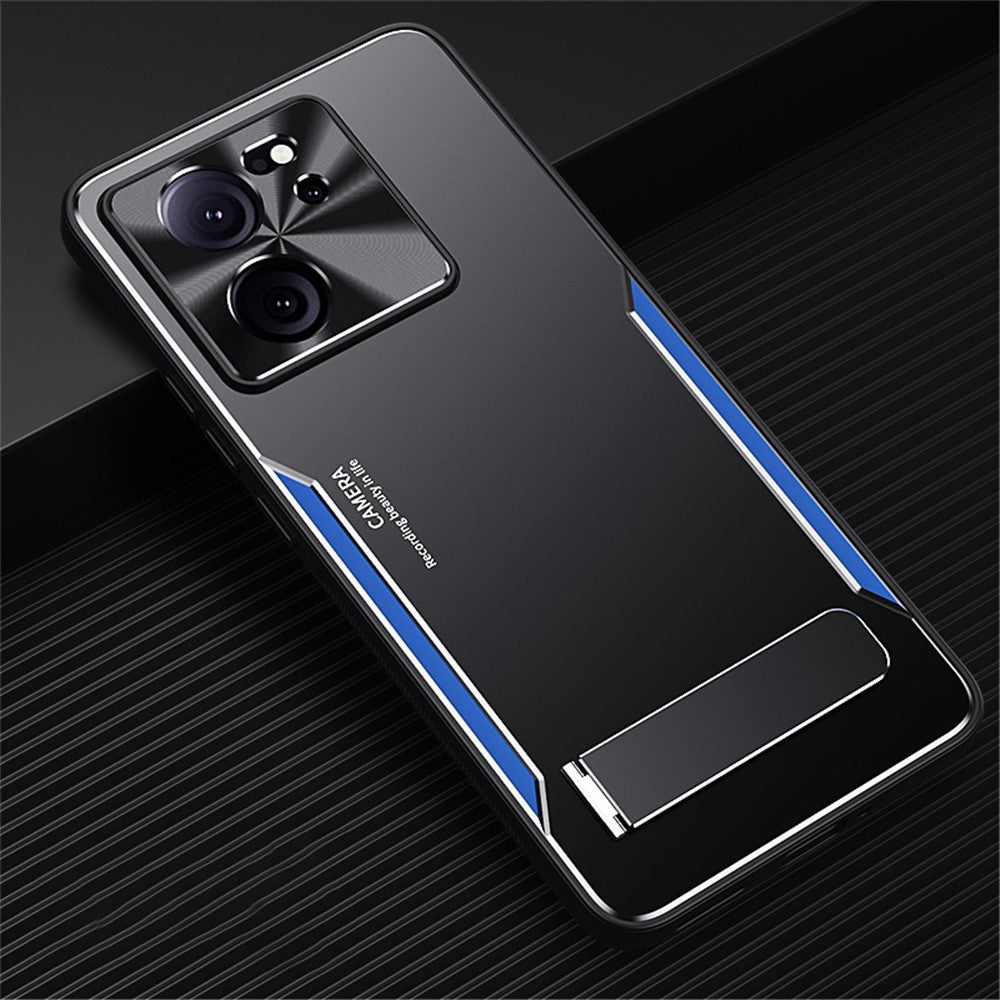 For Xiaomi Redmi K60 Ultra / 13T / 13T Pro Kickstand Phone Case Aluminum Alloy + TPU Protective Cover