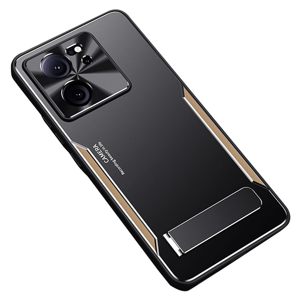 For Xiaomi Redmi K60 Ultra / 13T / 13T Pro Kickstand Phone Case Aluminum Alloy + TPU Protective Cover