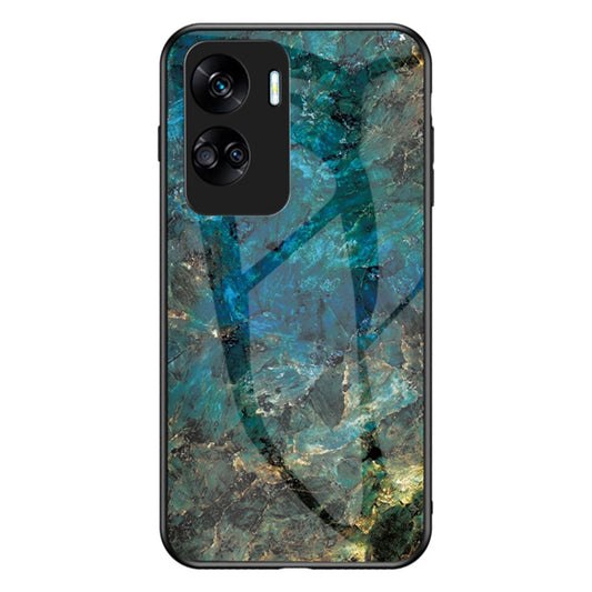 Honor 90 Lite 5G Handyhülle – Fallschutz- mit Marmormuster, PC + TPU + gehärtete Glasabdeckung