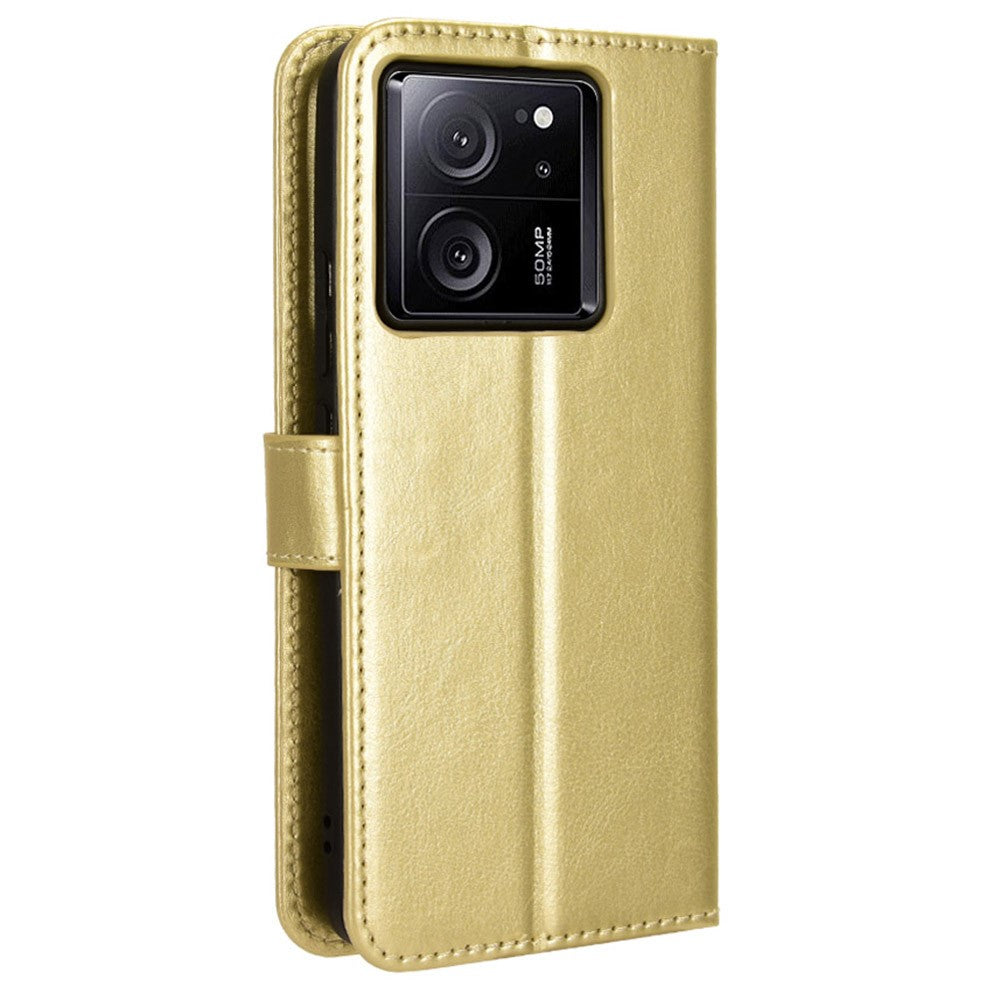For Xiaomi 13T / 13T Pro / Redmi K60 Ultra PU Leather Phone Cover Crazy Horse Texture Wallet Stand Shell