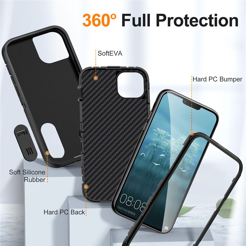 iPhone 15 Plus Silikon-Hülle – Stoßfest & EVA 3-in-1-Design
