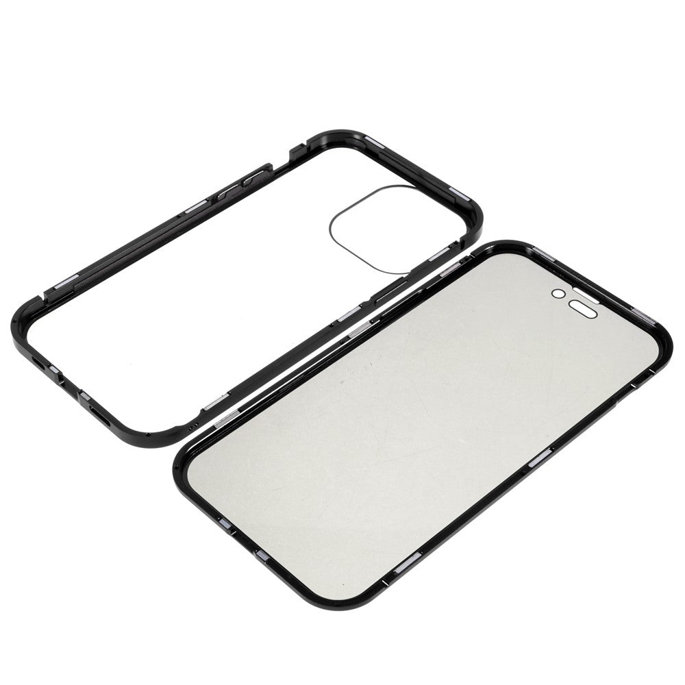 iPhone 15 Pro Anti-Spy-Hülle – mit Metallrahmen & gehärtetem Glas