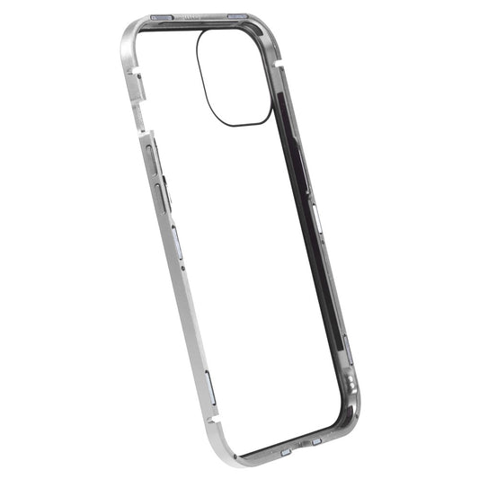 iPhone 15 Anti-Spy-Hülle – mit Metallrahmen & gehärtetem Glas
