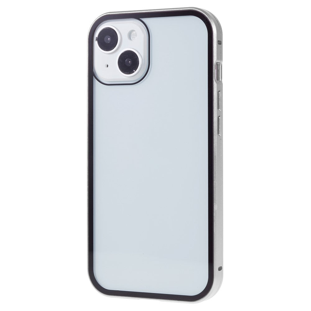 iPhone 15 Anti-Spy-Hülle – mit Metallrahmen & gehärtetem Glas