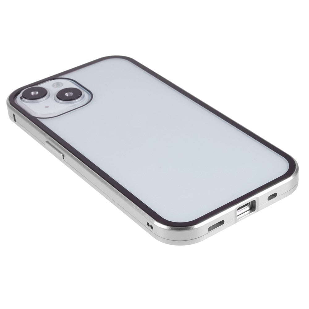 iPhone 15 Plus Anti-Spy-Hülle – mit Metallrahmen & gehärtetem Glas