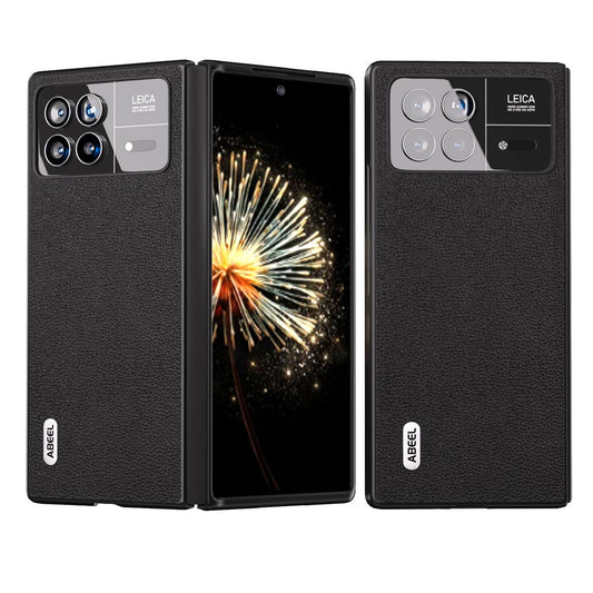 Xiaomi Mix Fold 3 5G Handyhülle – ABEEL Echtes Rindsleder + PC- mit Litschi-Textur, stoßfeste
