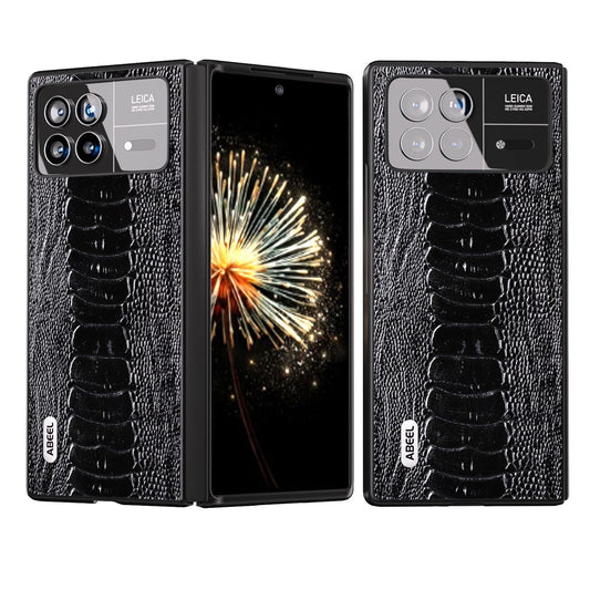 Xiaomi Mix Fold 3 5G Handyhülle – ABEEL Krokodil-Textur- aus echtem Rindsleder + PC-Rückseite
