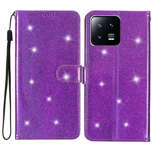 Xiaomi 13 Handyhülle – Glittery PU Leather Phone Case Stoßfeste Brieftaschen-Ständerabdeckung
