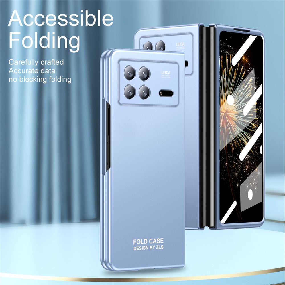 For Xiaomi Mix Fold 3 5G Hard PC Phone Protection Case Shock-Absorption Cover with Tempered Glass Film