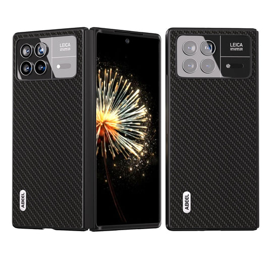 Xiaomi Mix Fold 3 5G Handyhülle – ABEEL Harte PC + PU-, faltbare mit Kohlefaser-Textur