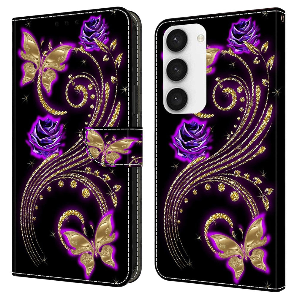 Galaxy S23 FE Wallet-Hülle – Mit 3D-Muster, Kartenfächer & Ständer
