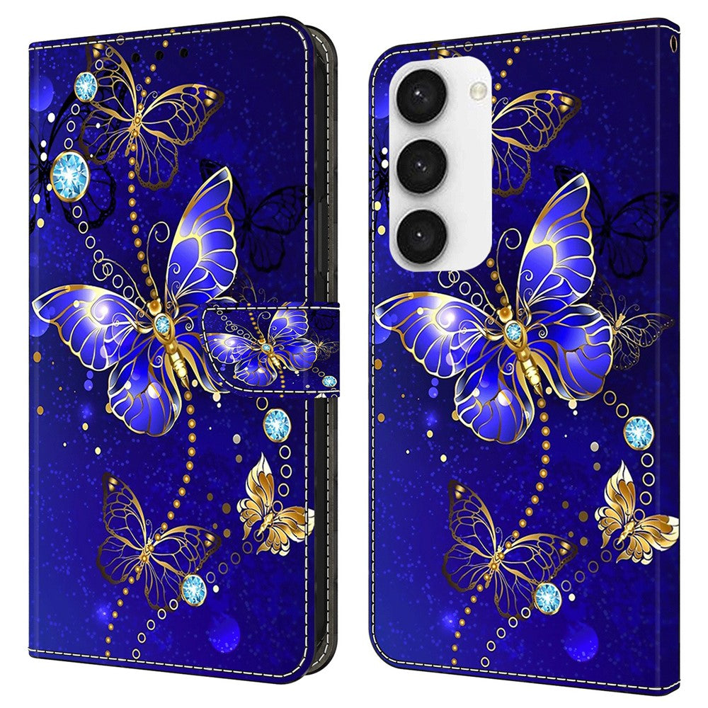 Galaxy S23 FE Wallet-Hülle – Mit 3D-Muster, Kartenfächer & Ständer
