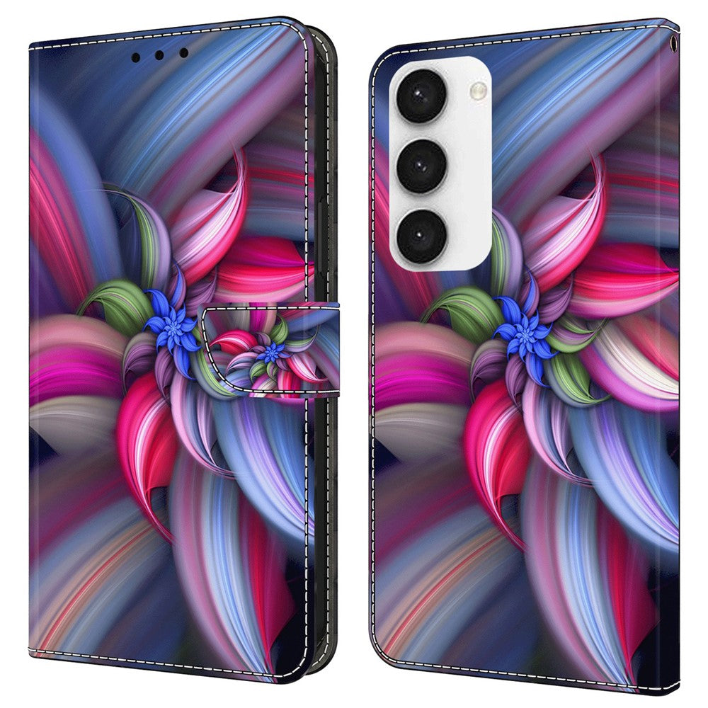 Galaxy S23 FE Wallet-Hülle – Mit 3D-Muster, Kartenfächer & Ständer