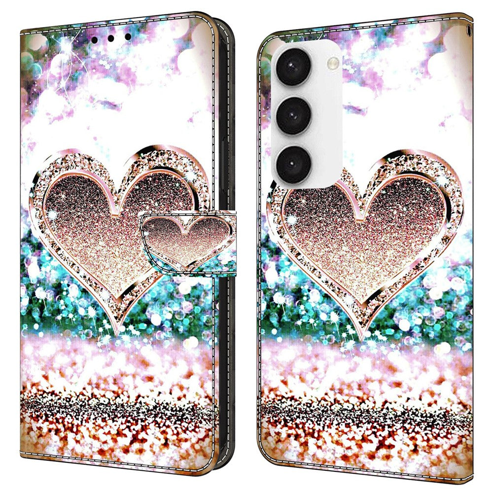 Galaxy S23 FE Wallet-Hülle – Mit 3D-Muster, Kartenfächer & Ständer