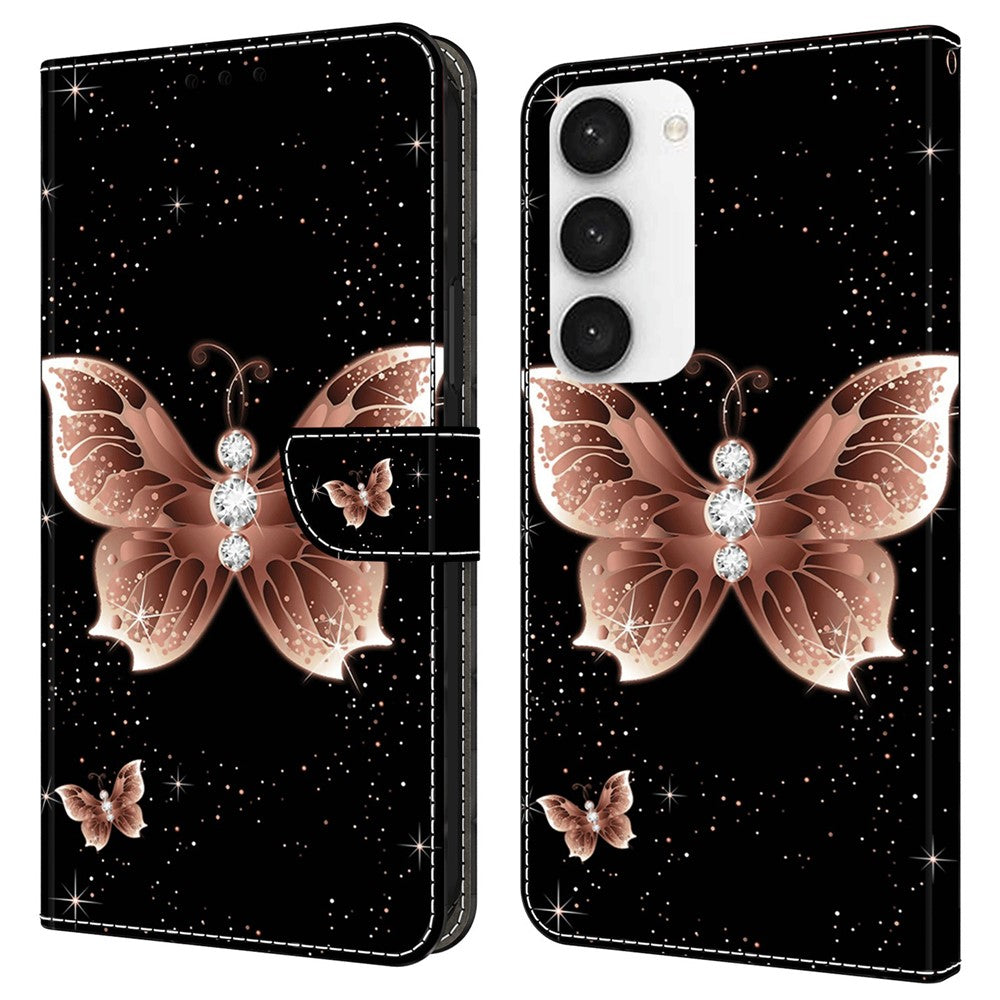 Galaxy S23 FE Wallet-Hülle – Mit 3D-Muster, Kartenfächer & Ständer