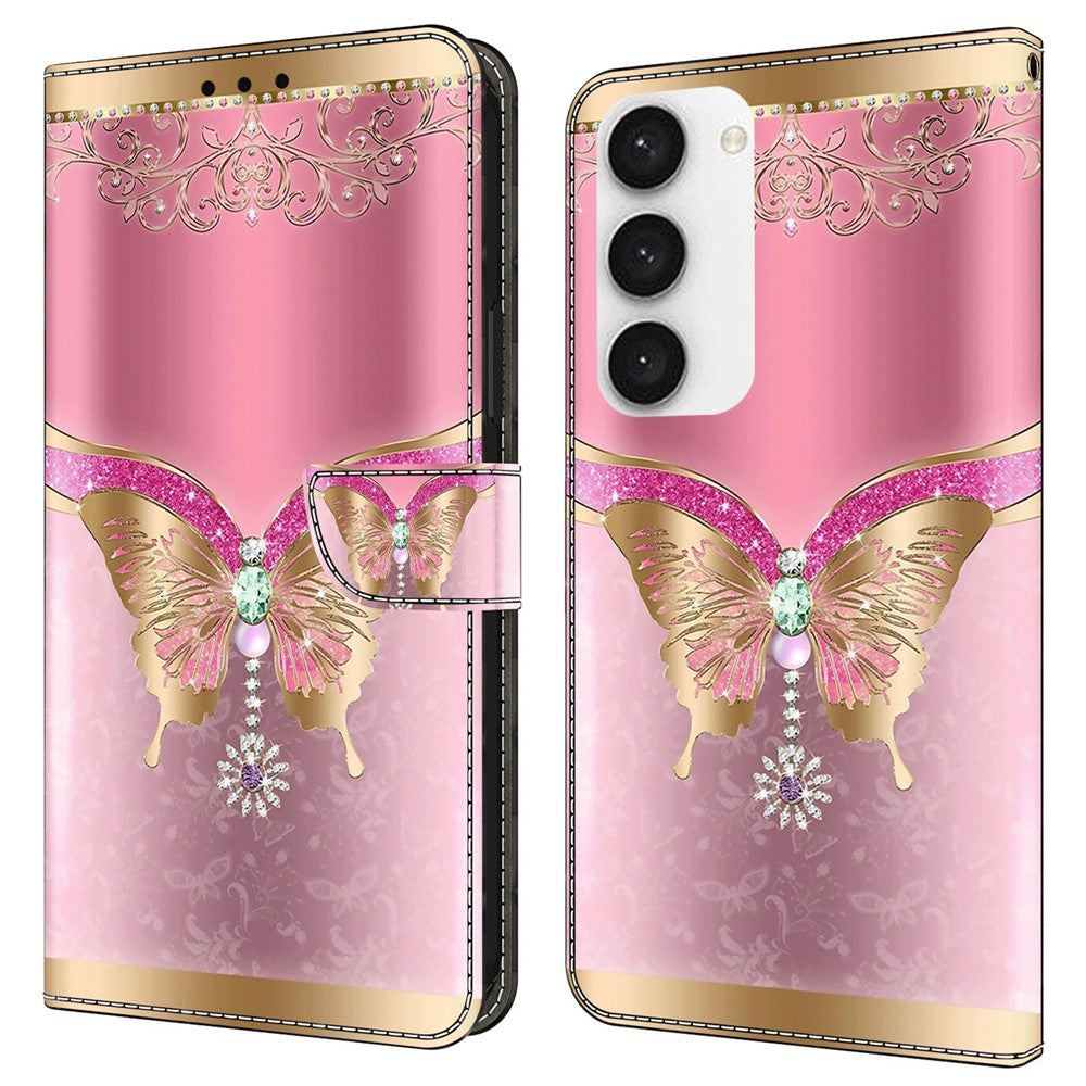 Galaxy S23 FE Wallet-Hülle – Mit 3D-Muster, Kartenfächer & Ständer